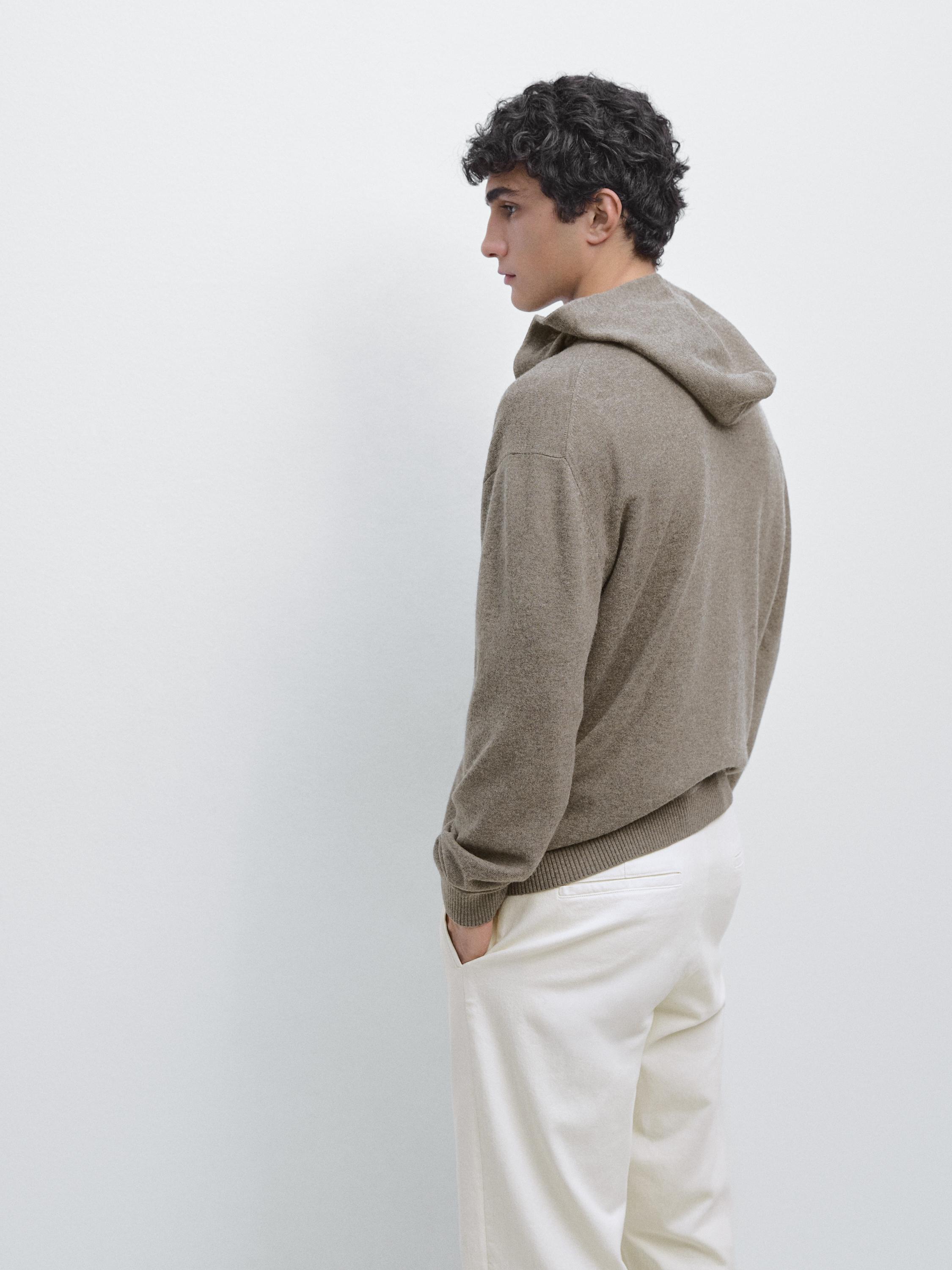 Cardigan laine à capuche